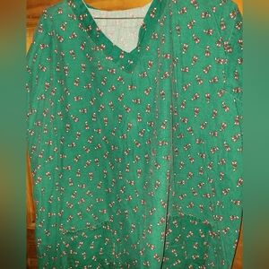 Christmas scrub top